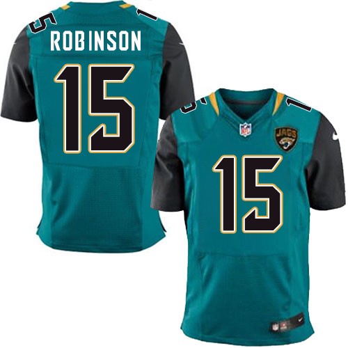 Men's Elite Allen Robinson Nike Jersey Teal Green Home - #15 NFL Jacksonville Jaguars